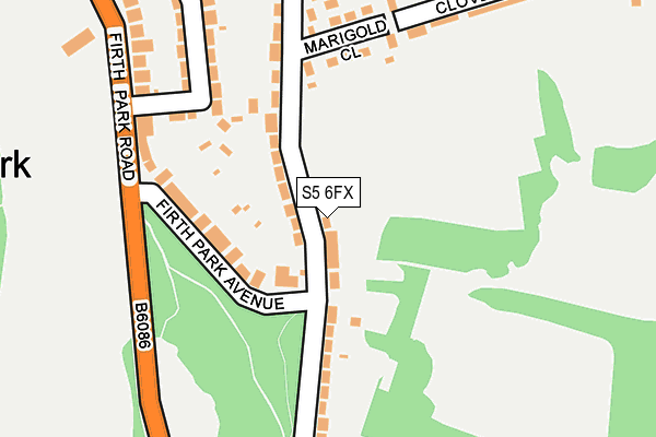 S5 6FX map - OS OpenMap – Local (Ordnance Survey)