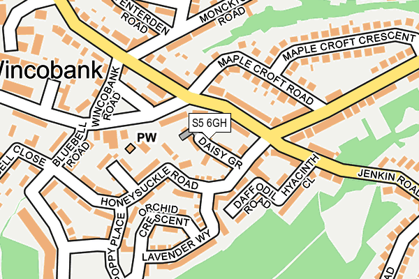 S5 6GH map - OS OpenMap – Local (Ordnance Survey)