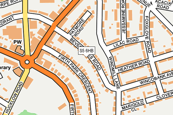 S5 6HB map - OS OpenMap – Local (Ordnance Survey)