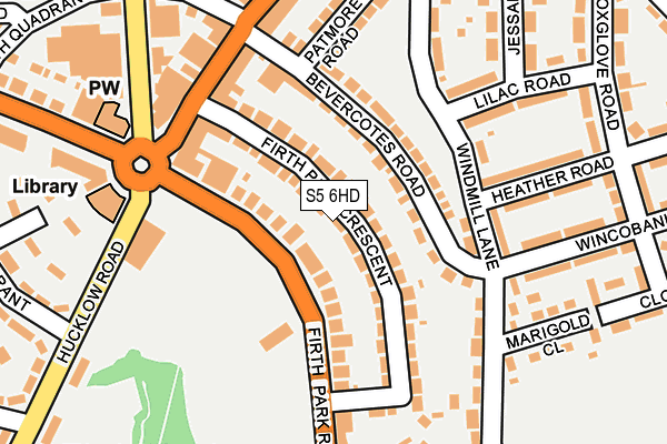 S5 6HD map - OS OpenMap – Local (Ordnance Survey)