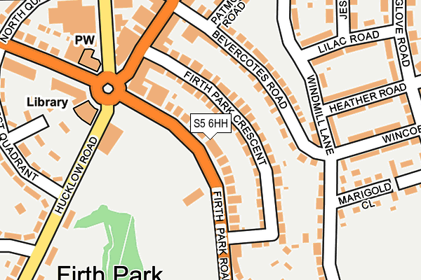 S5 6HH map - OS OpenMap – Local (Ordnance Survey)