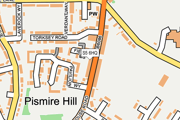 S5 6HQ map - OS OpenMap – Local (Ordnance Survey)