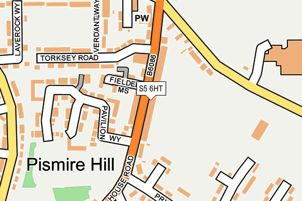 S5 6HT map - OS OpenMap – Local (Ordnance Survey)