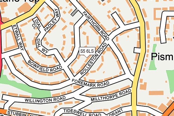 S5 6LS map - OS OpenMap – Local (Ordnance Survey)