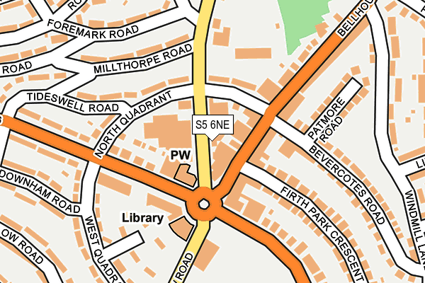 S5 6NE map - OS OpenMap – Local (Ordnance Survey)