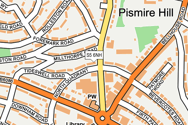 S5 6NH map - OS OpenMap – Local (Ordnance Survey)