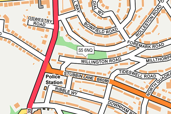S5 6NQ map - OS OpenMap – Local (Ordnance Survey)