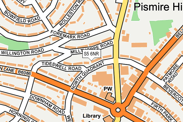 S5 6NR map - OS OpenMap – Local (Ordnance Survey)