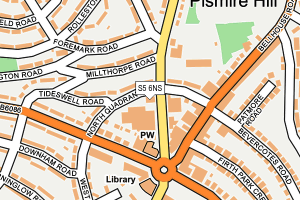 S5 6NS map - OS OpenMap – Local (Ordnance Survey)