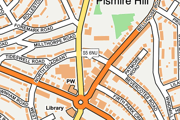 S5 6NU map - OS OpenMap – Local (Ordnance Survey)