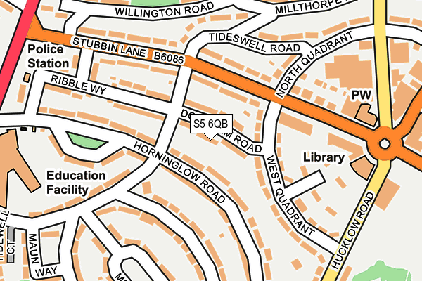 S5 6QB map - OS OpenMap – Local (Ordnance Survey)