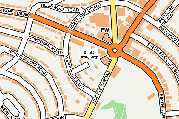 S5 6QF map - OS OpenMap – Local (Ordnance Survey)