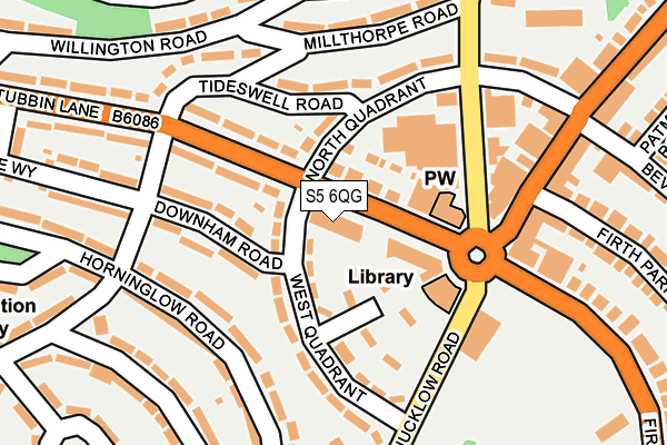 S5 6QG map - OS OpenMap – Local (Ordnance Survey)