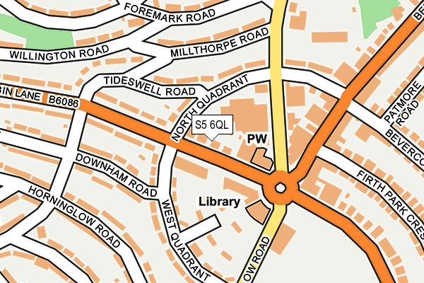 S5 6QL map - OS OpenMap – Local (Ordnance Survey)