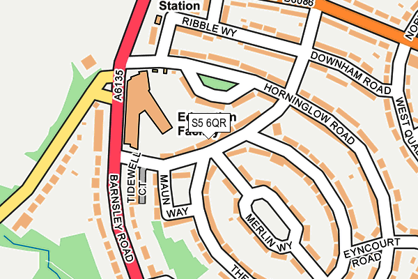 S5 6QR map - OS OpenMap – Local (Ordnance Survey)
