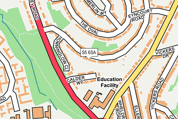 S5 6SA map - OS OpenMap – Local (Ordnance Survey)