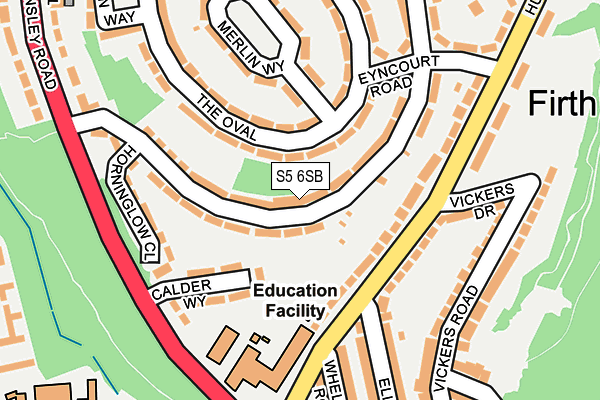 S5 6SB map - OS OpenMap – Local (Ordnance Survey)