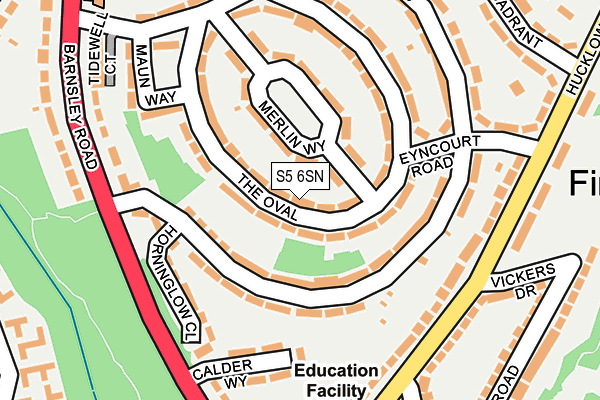 S5 6SN map - OS OpenMap – Local (Ordnance Survey)