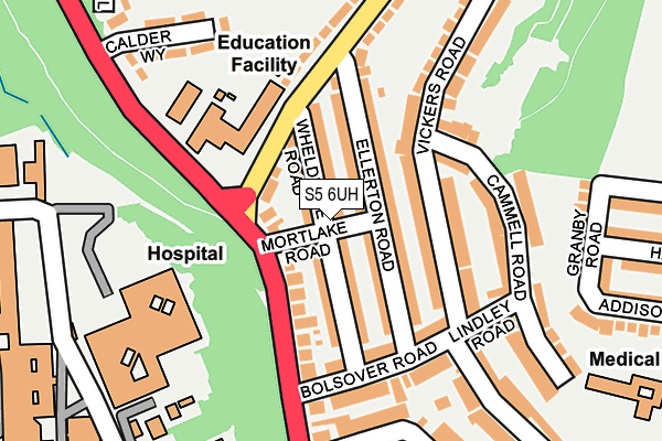 S5 6UH map - OS OpenMap – Local (Ordnance Survey)