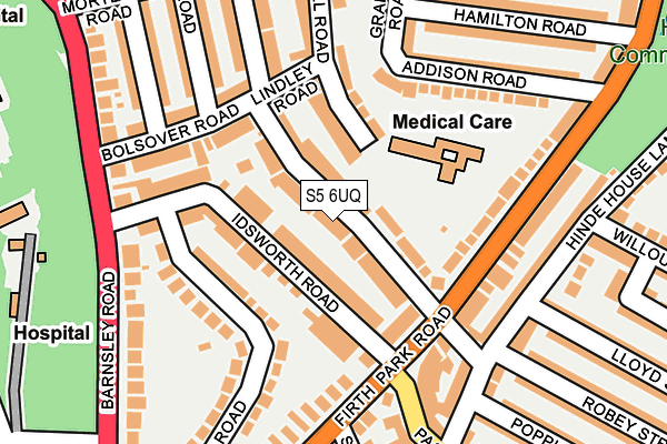S5 6UQ map - OS OpenMap – Local (Ordnance Survey)