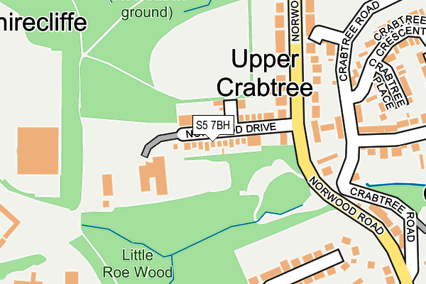 S5 7BH map - OS OpenMap – Local (Ordnance Survey)