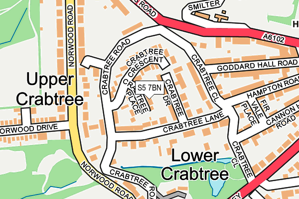 S5 7BN map - OS OpenMap – Local (Ordnance Survey)