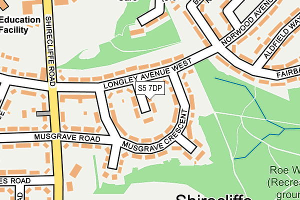 S5 7DP map - OS OpenMap – Local (Ordnance Survey)