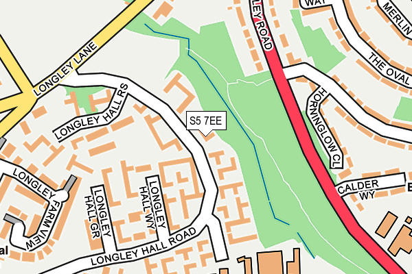 S5 7EE map - OS OpenMap – Local (Ordnance Survey)