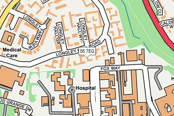 S5 7EG map - OS OpenMap – Local (Ordnance Survey)