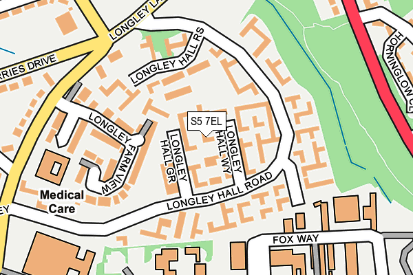 S5 7EL map - OS OpenMap – Local (Ordnance Survey)