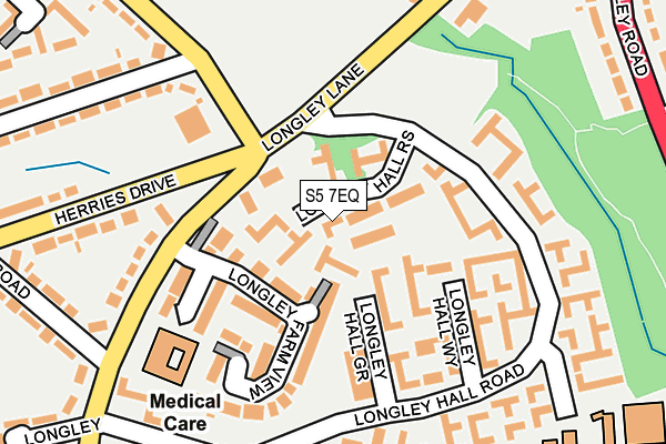 S5 7EQ map - OS OpenMap – Local (Ordnance Survey)