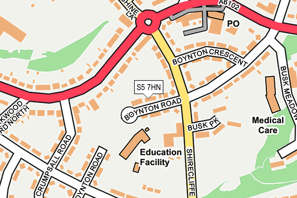 S5 7HN map - OS OpenMap – Local (Ordnance Survey)
