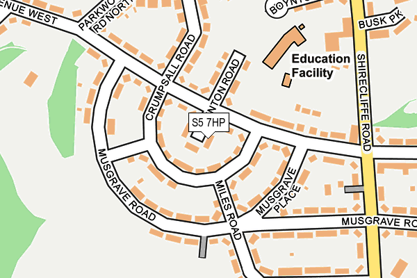 S5 7HP map - OS OpenMap – Local (Ordnance Survey)