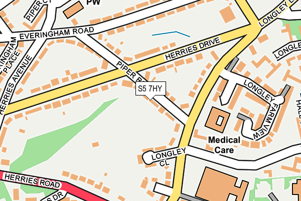 S5 7HY map - OS OpenMap – Local (Ordnance Survey)