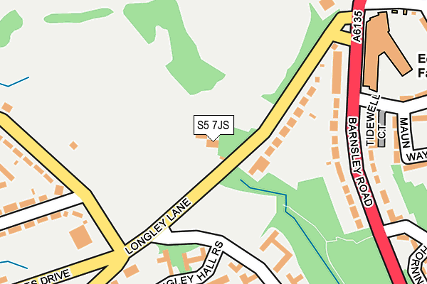 S5 7JS map - OS OpenMap – Local (Ordnance Survey)