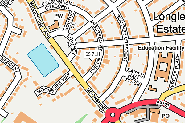 S5 7LH map - OS OpenMap – Local (Ordnance Survey)