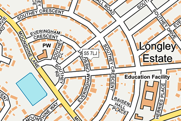 S5 7LJ map - OS OpenMap – Local (Ordnance Survey)