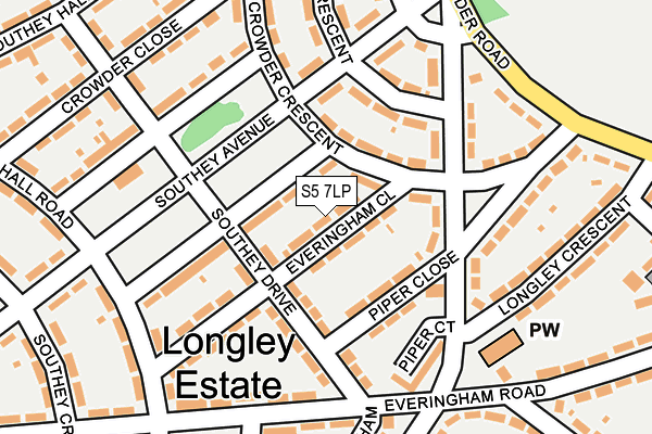 S5 7LP map - OS OpenMap – Local (Ordnance Survey)