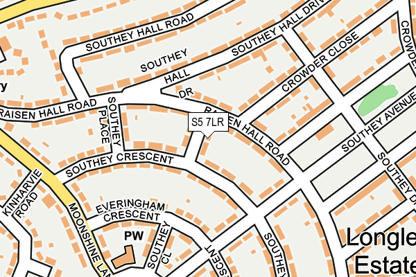 S5 7LR map - OS OpenMap – Local (Ordnance Survey)