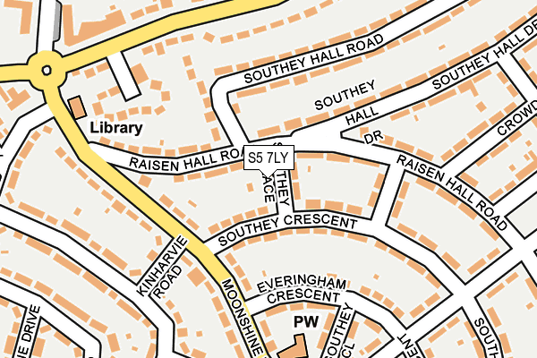 S5 7LY map - OS OpenMap – Local (Ordnance Survey)