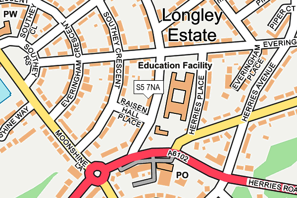 S5 7NA map - OS OpenMap – Local (Ordnance Survey)