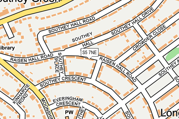 S5 7NE map - OS OpenMap – Local (Ordnance Survey)