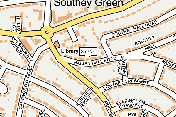 S5 7NF map - OS OpenMap – Local (Ordnance Survey)