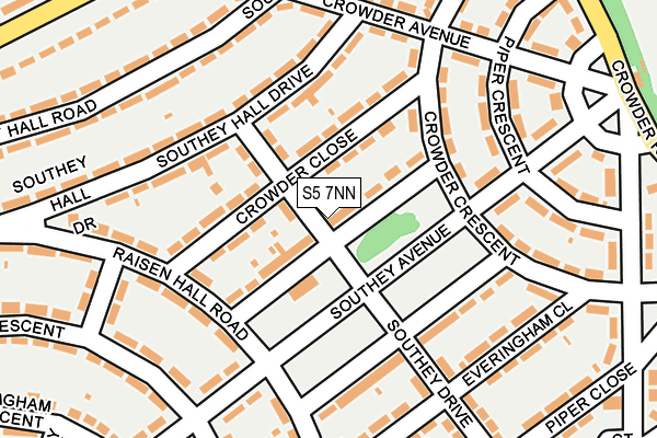 S5 7NN map - OS OpenMap – Local (Ordnance Survey)