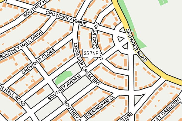 S5 7NP map - OS OpenMap – Local (Ordnance Survey)