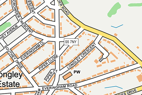 S5 7NY map - OS OpenMap – Local (Ordnance Survey)
