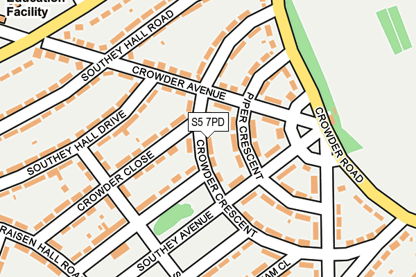 S5 7PD map - OS OpenMap – Local (Ordnance Survey)