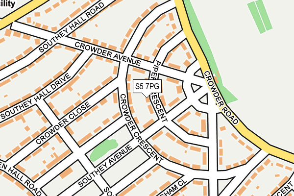 S5 7PG map - OS OpenMap – Local (Ordnance Survey)