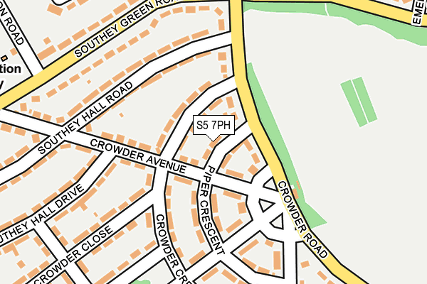 S5 7PH map - OS OpenMap – Local (Ordnance Survey)