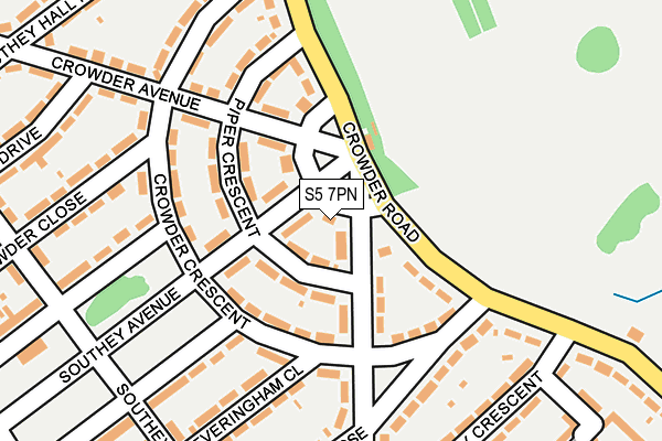 S5 7PN map - OS OpenMap – Local (Ordnance Survey)